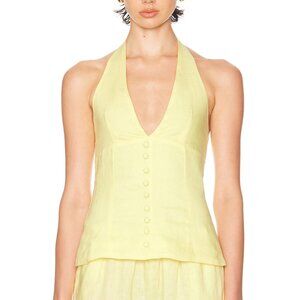 NWT AEXAE x REVOLVE Halter Top in Butter Yellow size XS